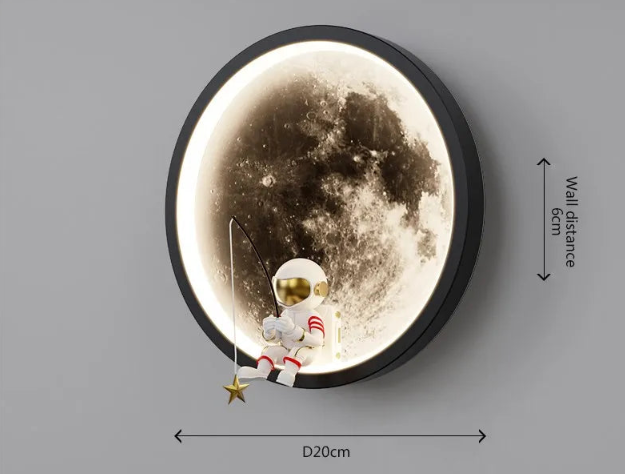 LED nástěnná lampa s efektem měsíčního svitu 3