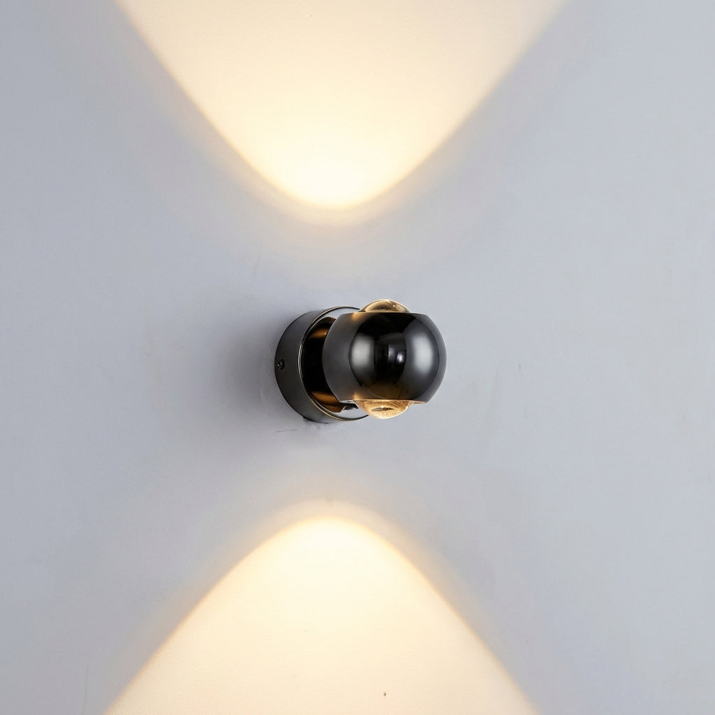 LED nástěnná lampa s nastavitelným kuželem, moderní koupelnová nástěnná lampa z hliníku a skla, teplá bílá barva 0