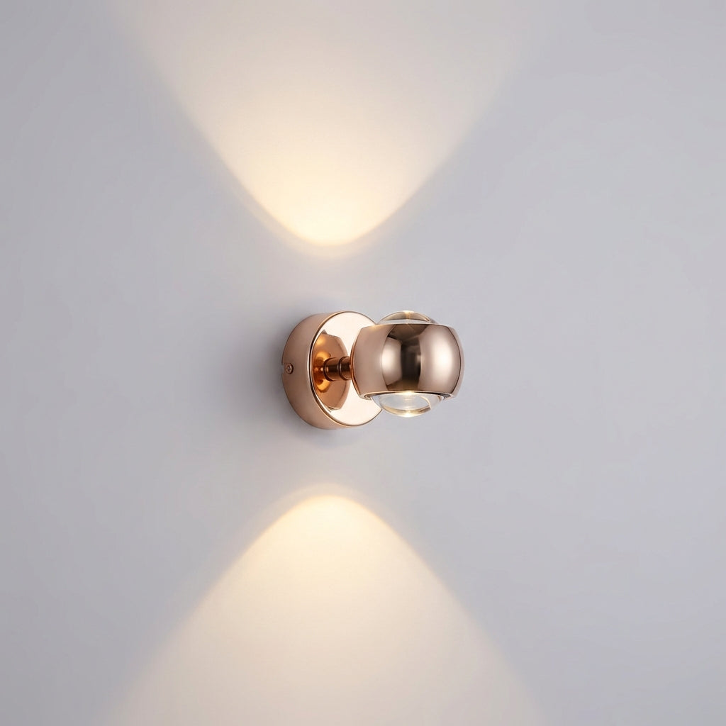 LED nástěnná lampa s nastavitelným kuželem, moderní koupelnová nástěnná lampa z hliníku a skla, teplá bílá barva 5