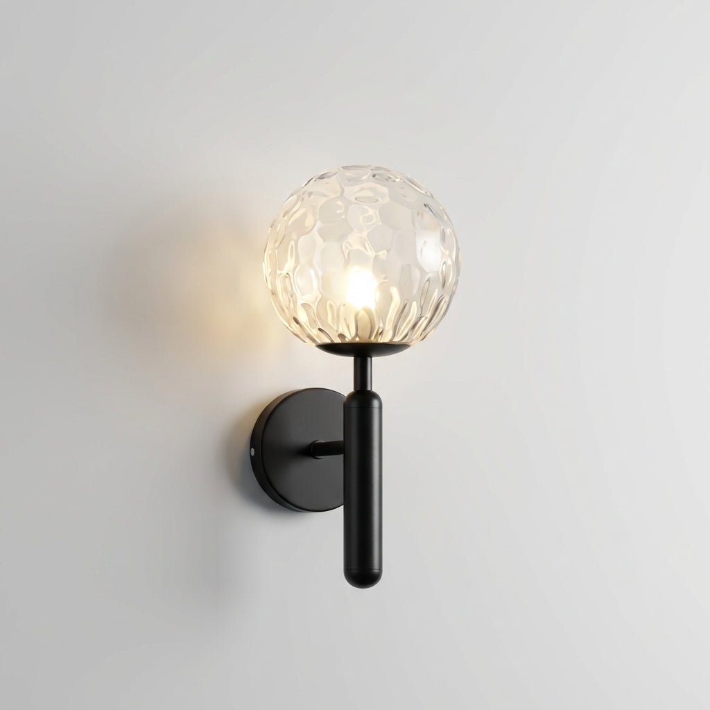 LED nástěnná lampa s ručně vyráběným stínidlem – elegantní kovová povrchová úprava, teplé světlo, zlatá nebo černá 7
