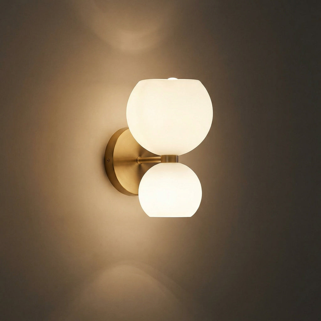 LED nástěnné svítidlo s dvojitým osvětlením – minimalistické bílé kovové 0
