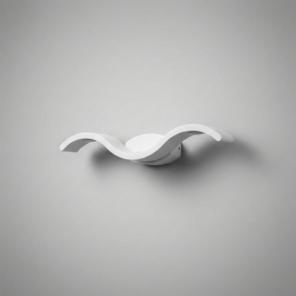 LED nástěnné svítidlo s dvojitým paprskem, minimalistický design, úsporné, černý kov 37 cm 7