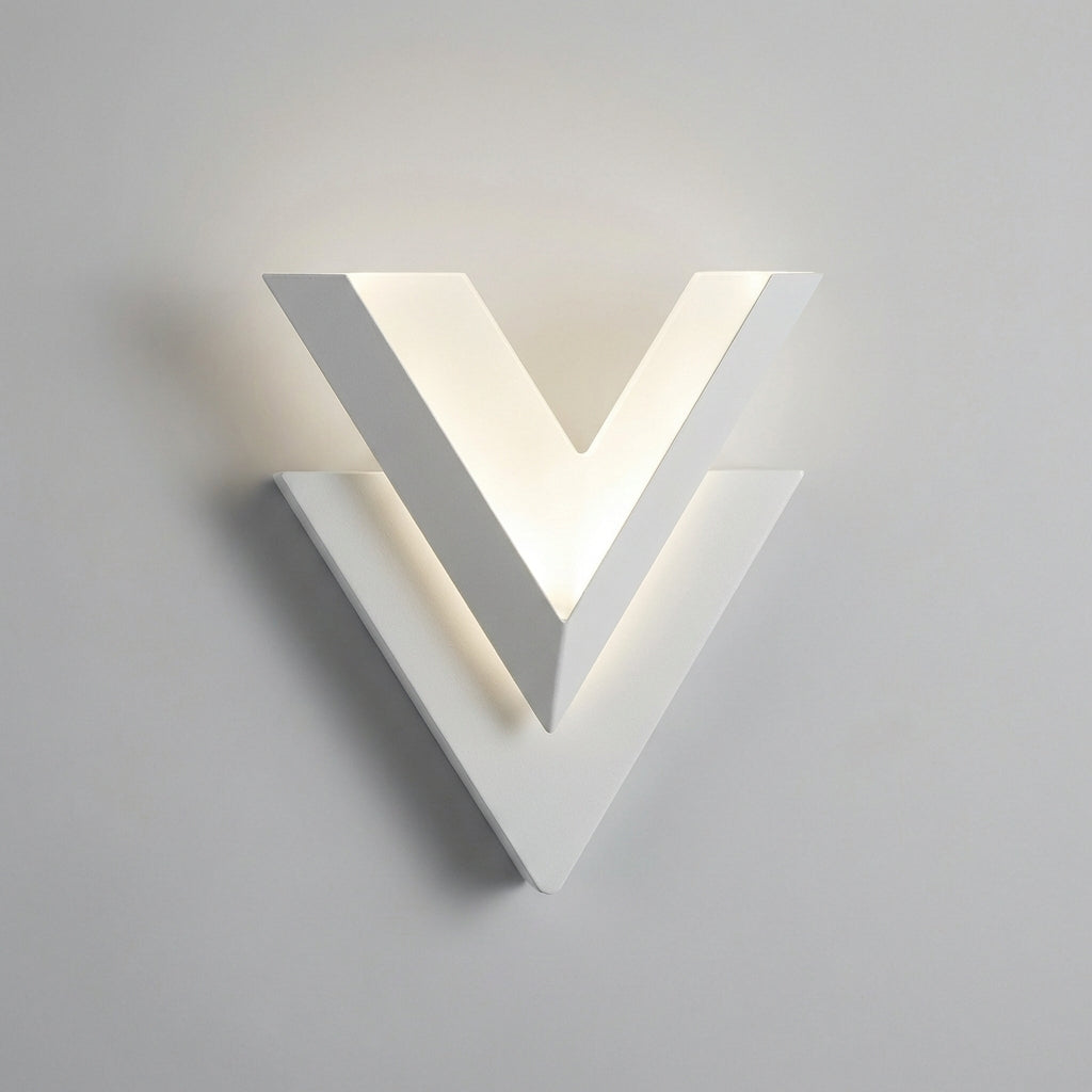 LED nástěnné svítidlo s dvouvrstvým osvětlením - moderní tvar V, energeticky úsporné, vertikální/horizontální montáž 5