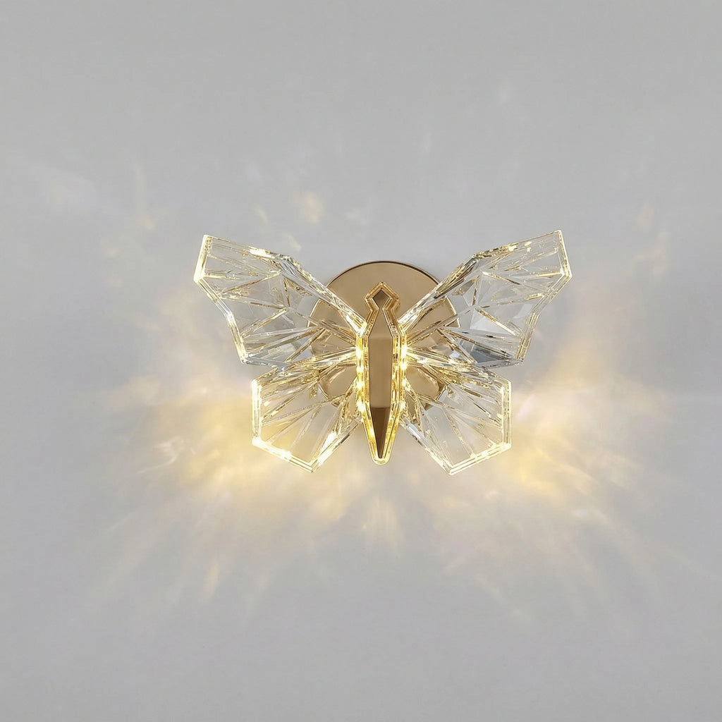LED nástěnné svítidlo s energeticky úspornou technologií a sochařským designem – nástěnná lampa Butterfly 0