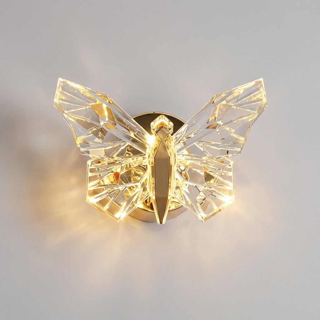 LED nástěnné svítidlo s energeticky úspornou technologií a sochařským designem – nástěnná lampa Butterfly 2