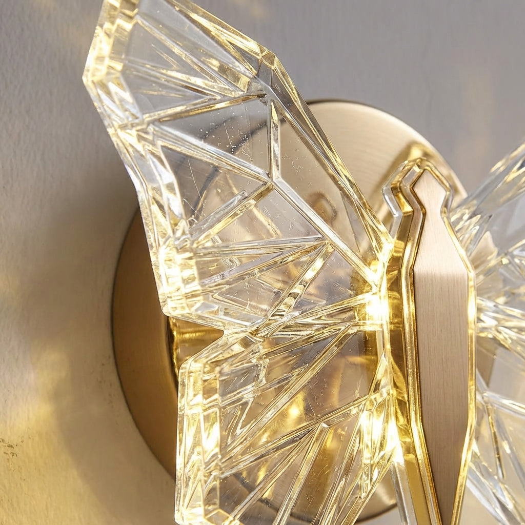 LED nástěnné svítidlo s energeticky úspornou technologií a sochařským designem – nástěnná lampa Butterfly 3
