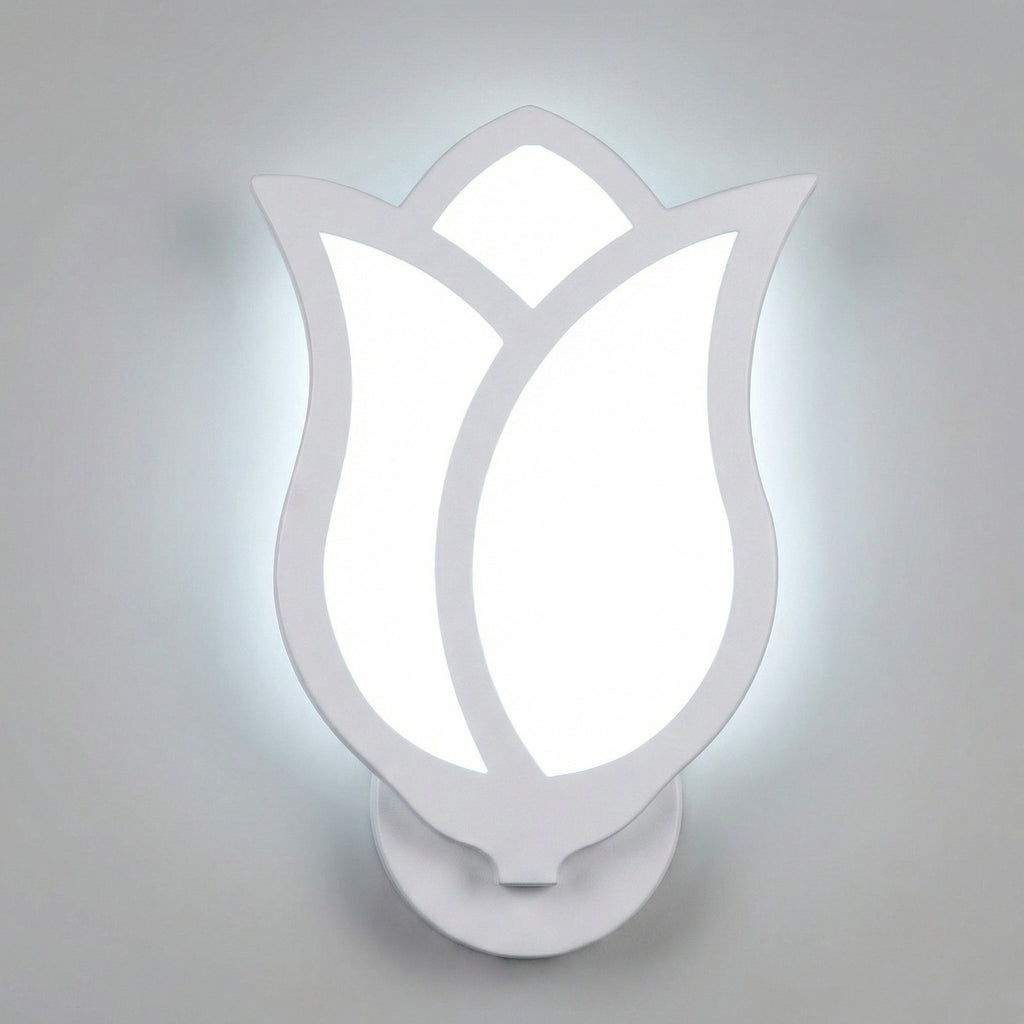 LED nástěnné svítidlo s květinovým vzorem – energeticky úsporný hliník a akryl do ložnice 4