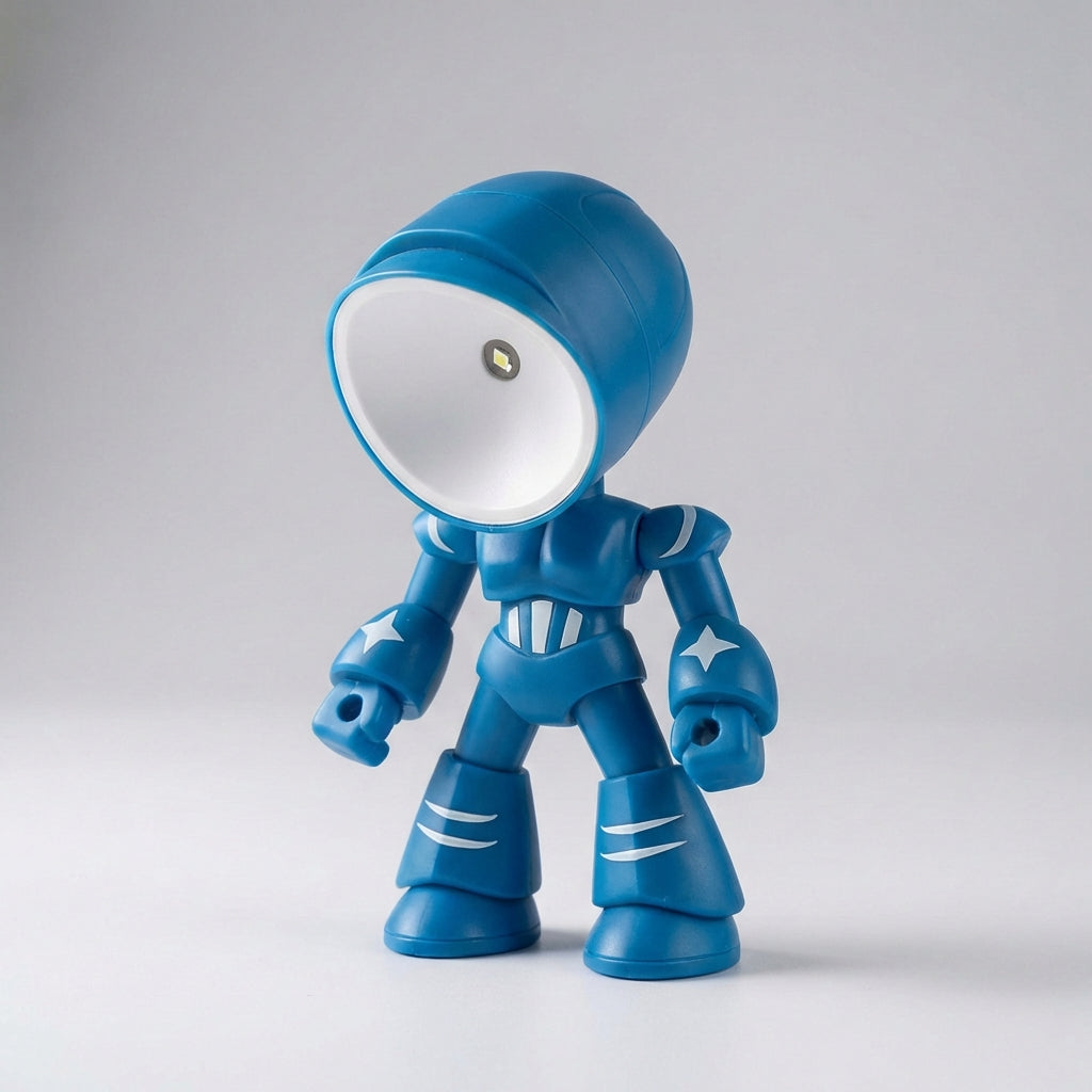LED noční světlo pro děti s měkkým světlem - stabilní lampa ve tvaru robota do ložnice 3