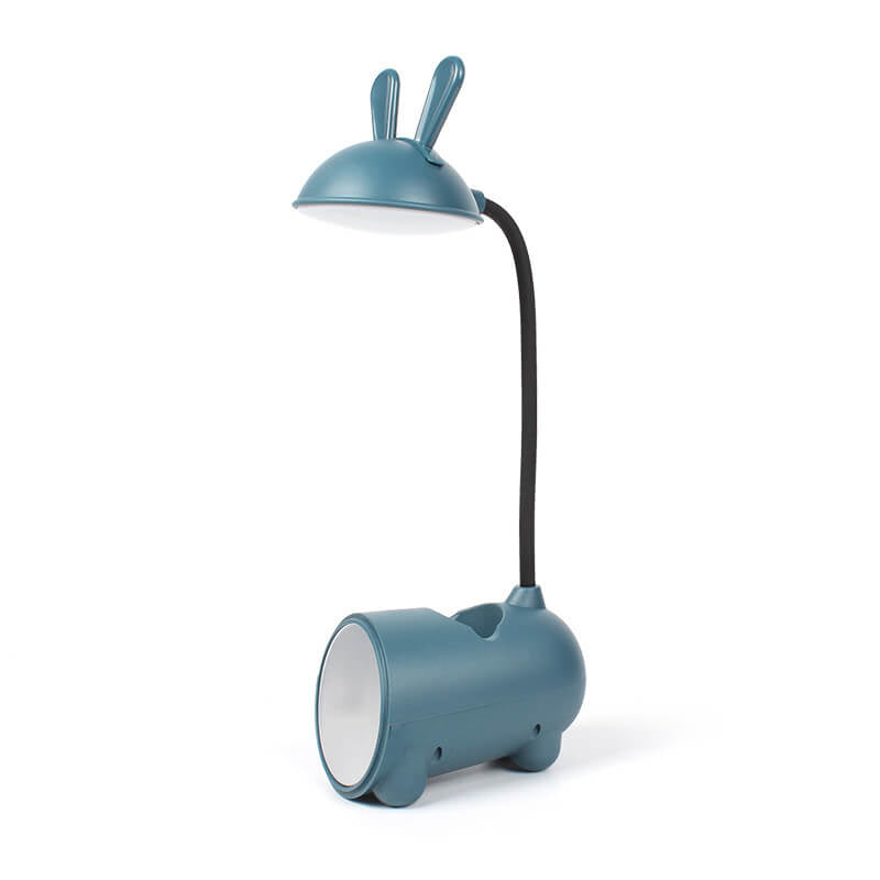 LED stolní lampa s králíkem a organizérem na pera – dotykové ovládání a nabíjení přes USB pro dívky 4
