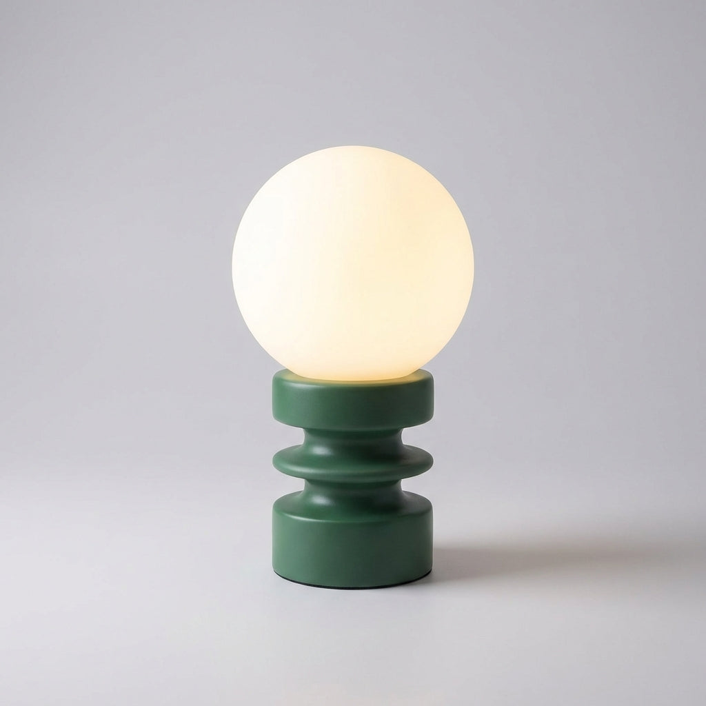 LED stolní lampa s matným stínidlem a dřevěnou základnou – vintage minimalistická stolní lampa do obývacího pokoje 0