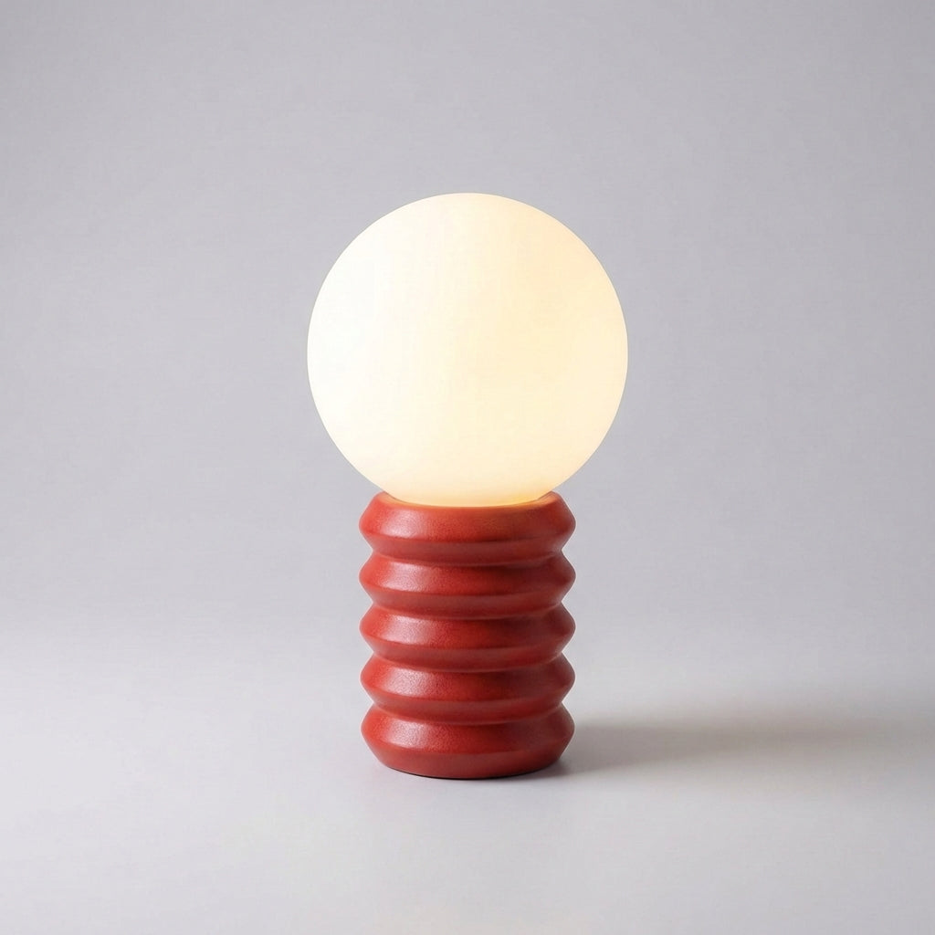 LED stolní lampa s matným stínidlem a dřevěnou základnou – vintage minimalistická stolní lampa do obývacího pokoje 6
