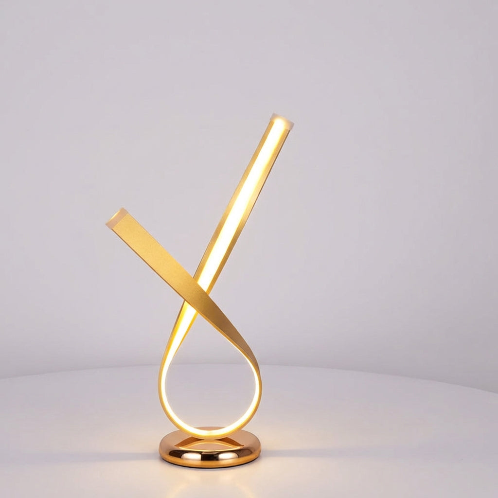 LED stolní lampa s teplým difuzorem – sochařský design z leštěné oceli – kompaktní 30 cm 0