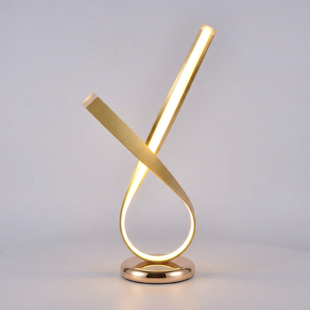 LED stolní lampa s teplým difuzorem – sochařský design z leštěné oceli – kompaktní 30 cm 2