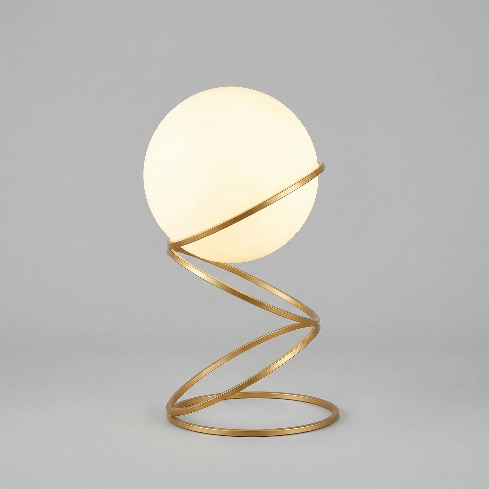 LED stolní lampa s vyřezávanou spirálou a kovovou základnou – moderní design do obývacího pokoje 0