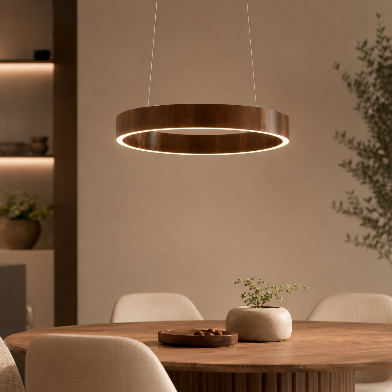 LED stropní svítidlo se stmívatelnou funkcí a nastavitelnou výškou – moderní design v černé a zlaté barvě 1