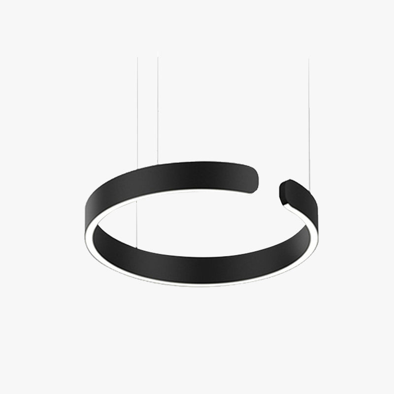 LED stropní svítidlo se stmívatelnou funkcí a nastavitelnou výškou – moderní design v černé a zlaté barvě 3