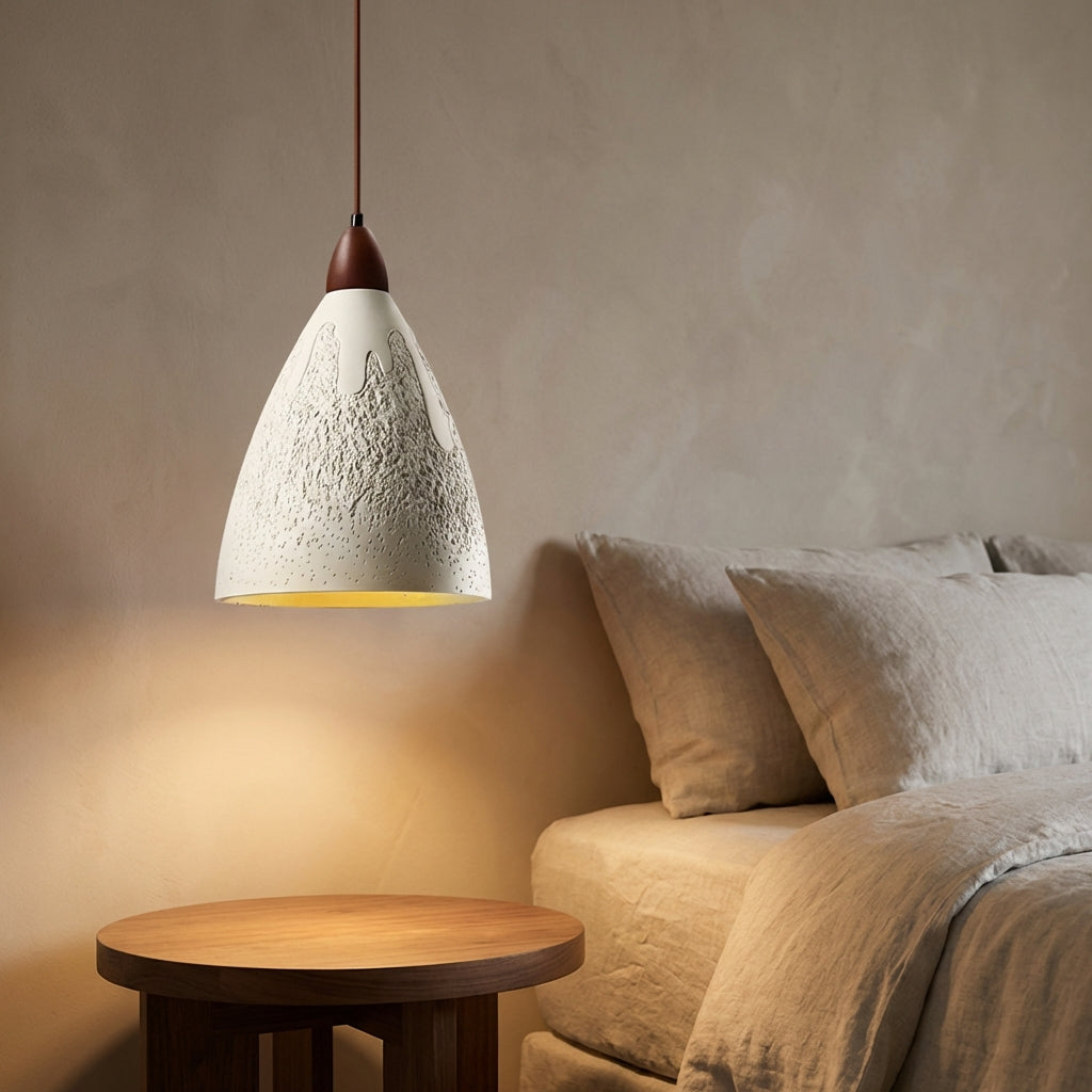 LED závěsná lampa se strukturovaným retro povrchem – ideální do obývacího pokoje a jídelny, průměr 23 cm 0