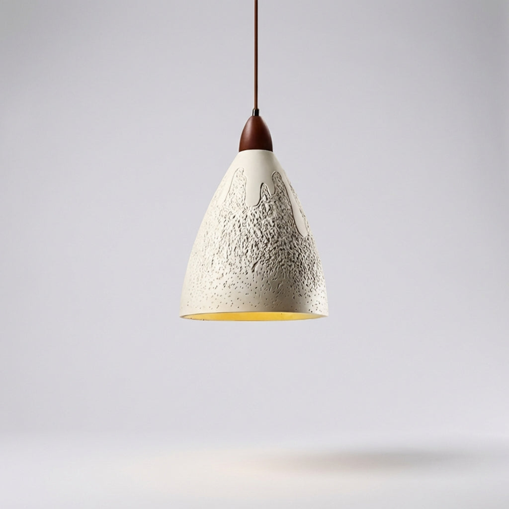 LED závěsná lampa se strukturovaným retro povrchem – ideální do obývacího pokoje a jídelny, průměr 23 cm 1