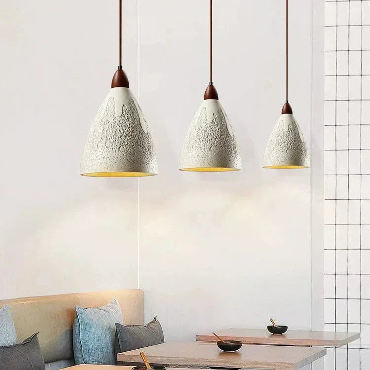 LED závěsná lampa se strukturovaným retro povrchem – ideální do obývacího pokoje a jídelny, průměr 23 cm 3