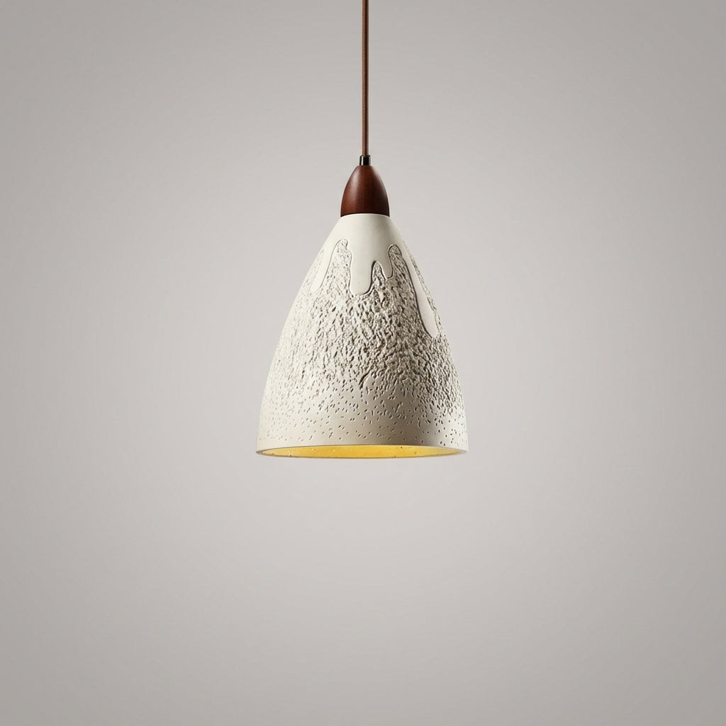 LED závěsná lampa se strukturovaným retro povrchem – ideální do obývacího pokoje a jídelny, průměr 23 cm 5