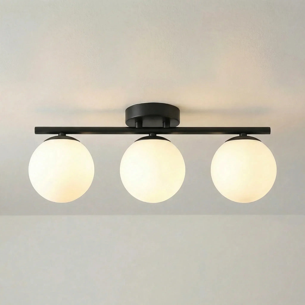 Lampa Sufitowa LED ze Szklaną Kulą – Nowoczesny Minimalistyczny Design do Salonów a Sypialni – Ciepłe Światło 12W 5