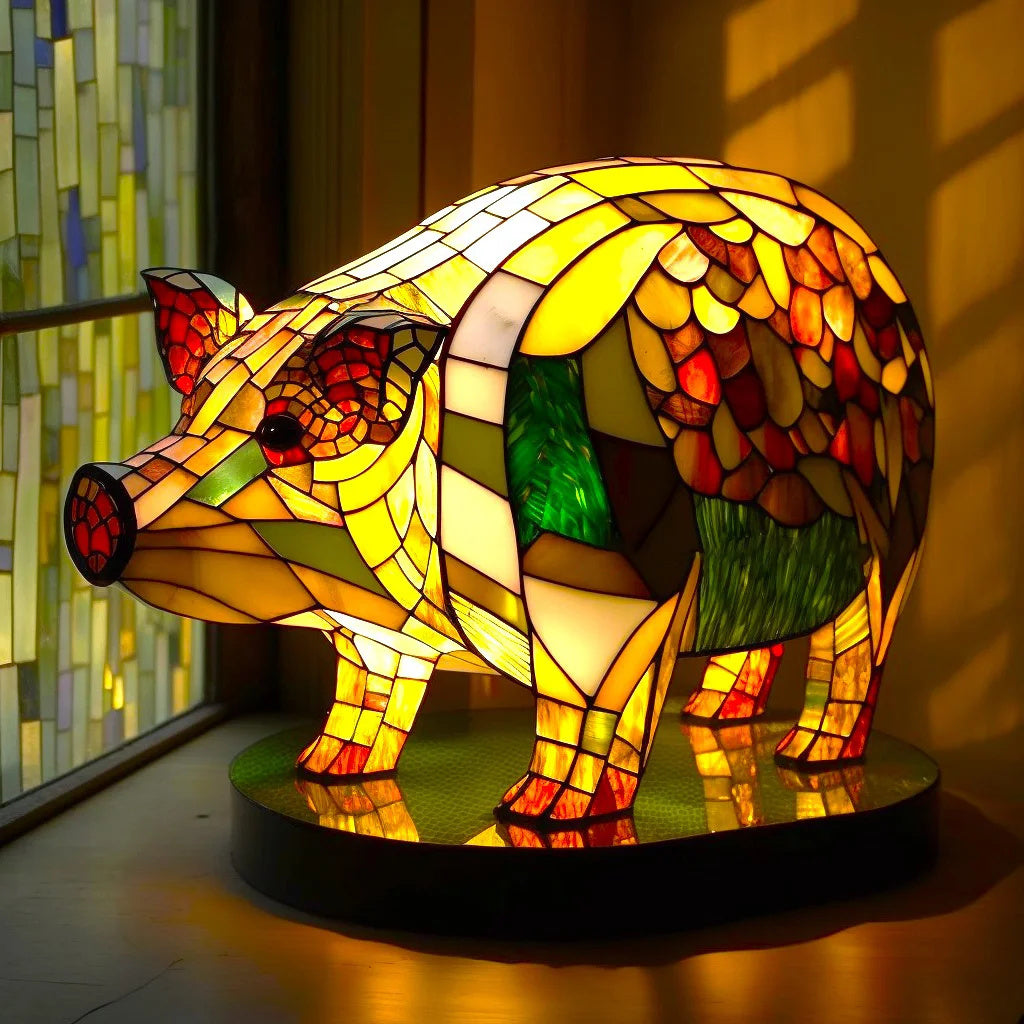 Barevná lampa na noční stolek se zvířecími motivy, multifunkční design, rozměry 22 2