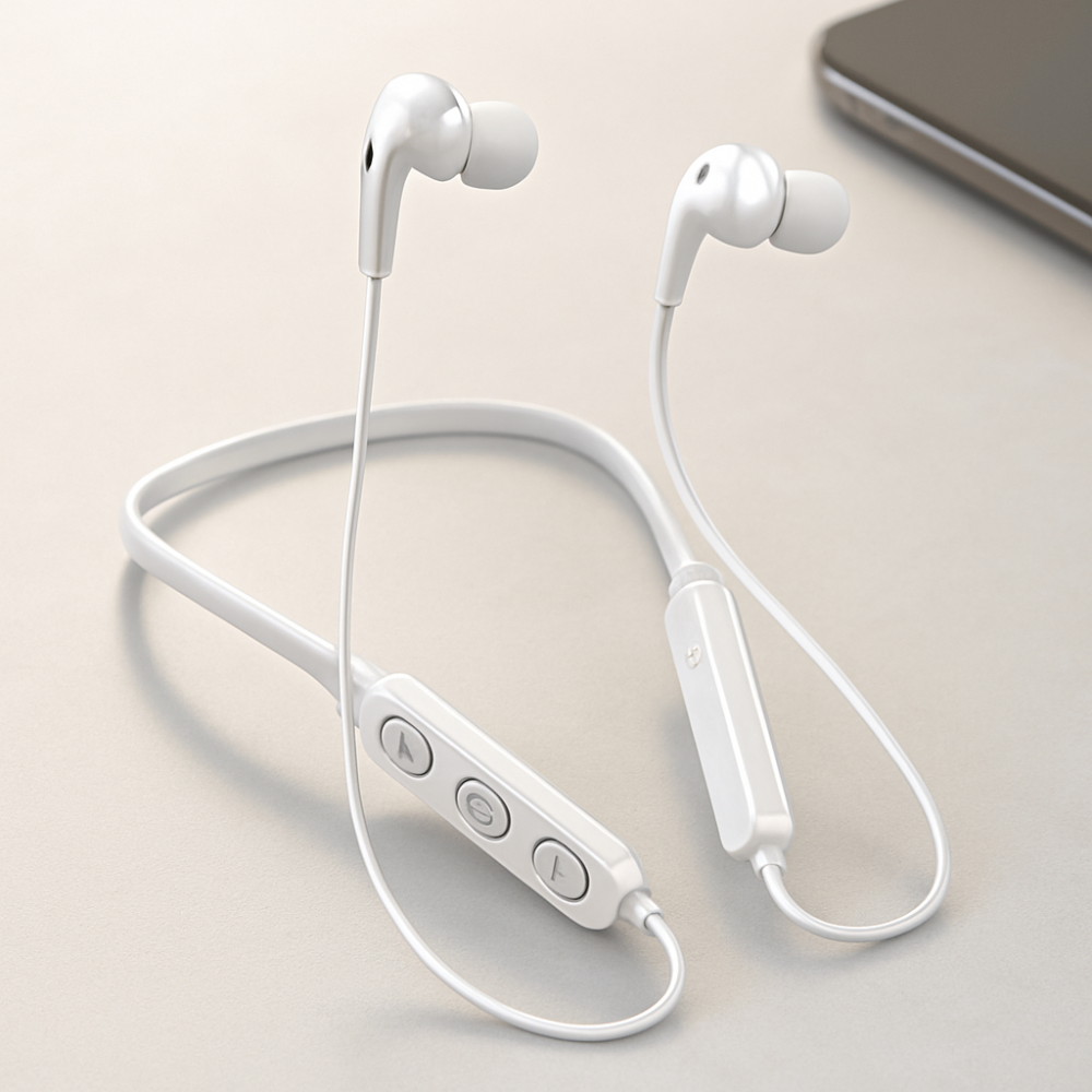 Lehká Bluetooth sluchátka s páskem na krk pro sport – bezdrátová, 12hodinová výdrž baterie, odolná vůči potu 6