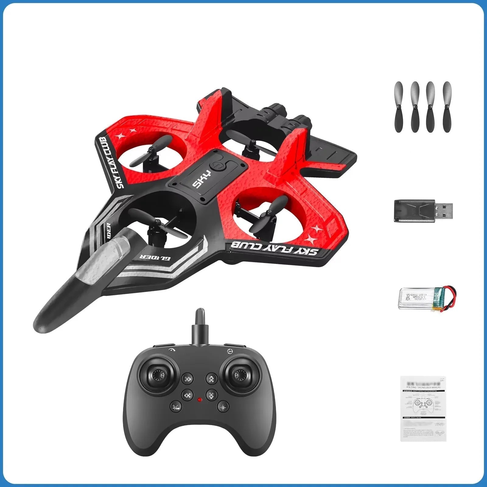 Lehké RC letadlo s gyroskopickou stabilizací a LED světly – ideální pro začátečníky a děti 1