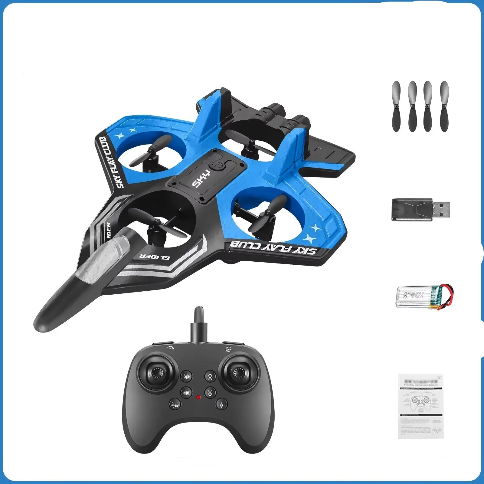 Lehké RC letadlo s gyroskopickou stabilizací a LED světly – ideální pro začátečníky a děti 4