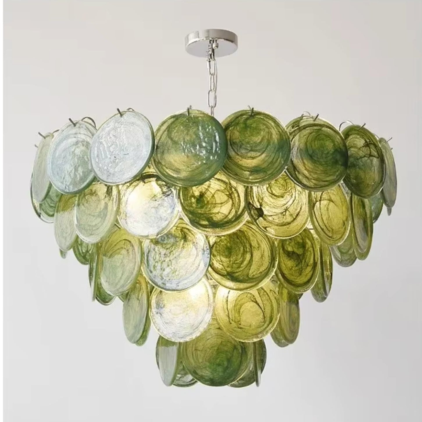Lustr do obýváku s nastavitelným závěsem a stmívatelným osvětlením, ručně vyro 6