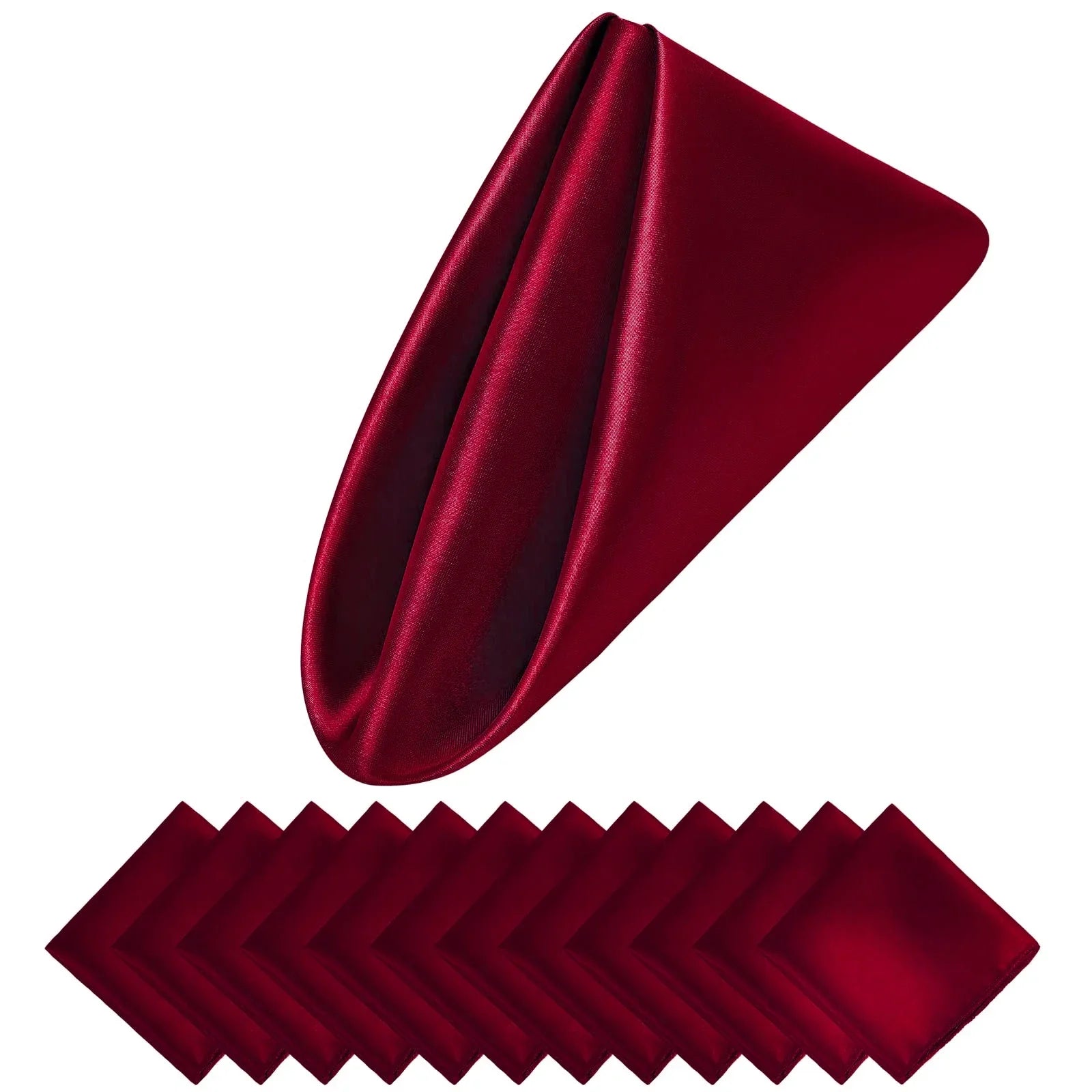 Luxusní saténové vánoční ubrousky 30x30 cm - sada 12 kusů pro elegantní dekoraci stolu 10