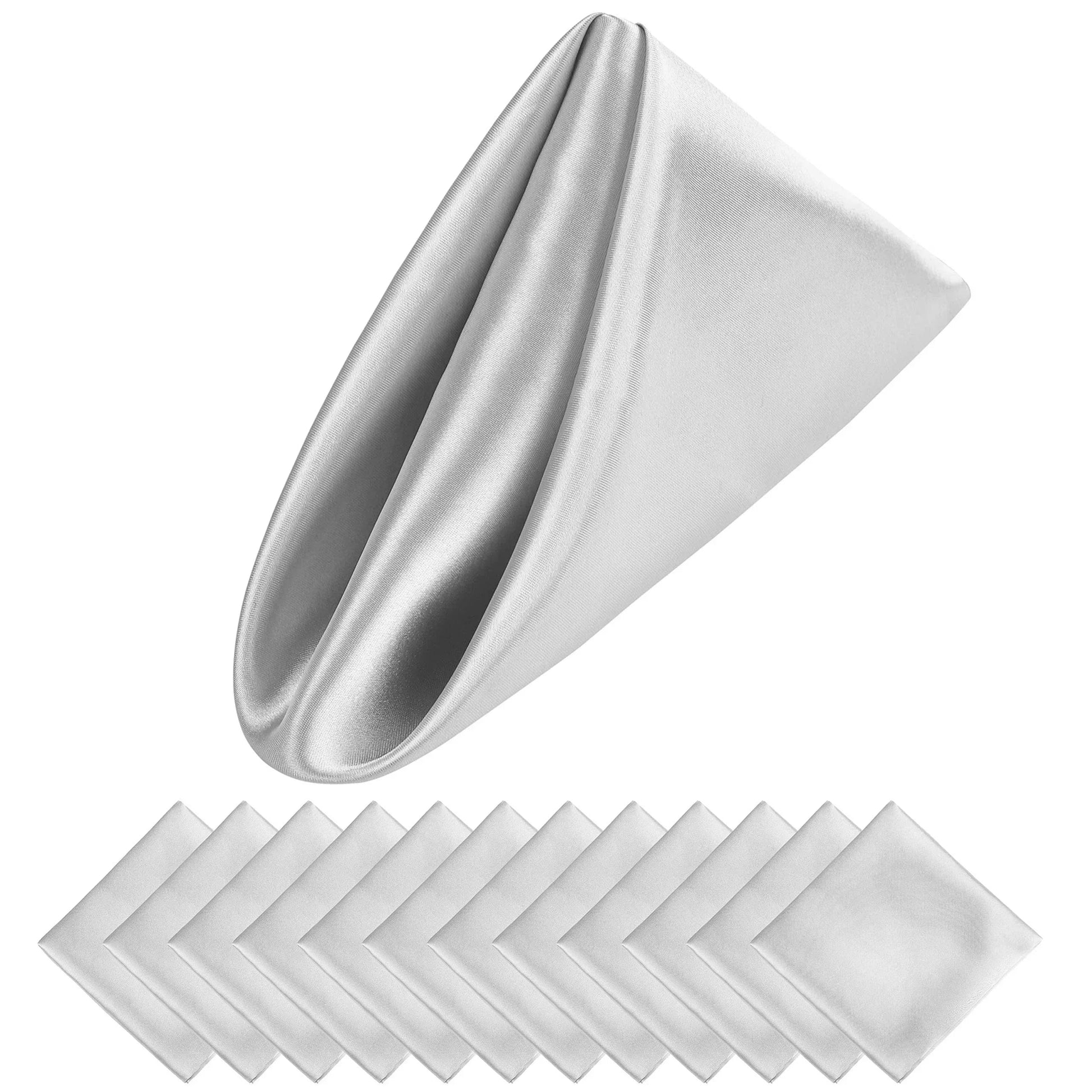 Luxusní saténové vánoční ubrousky 30x30 cm - sada 12 kusů pro elegantní dekoraci stolu 14