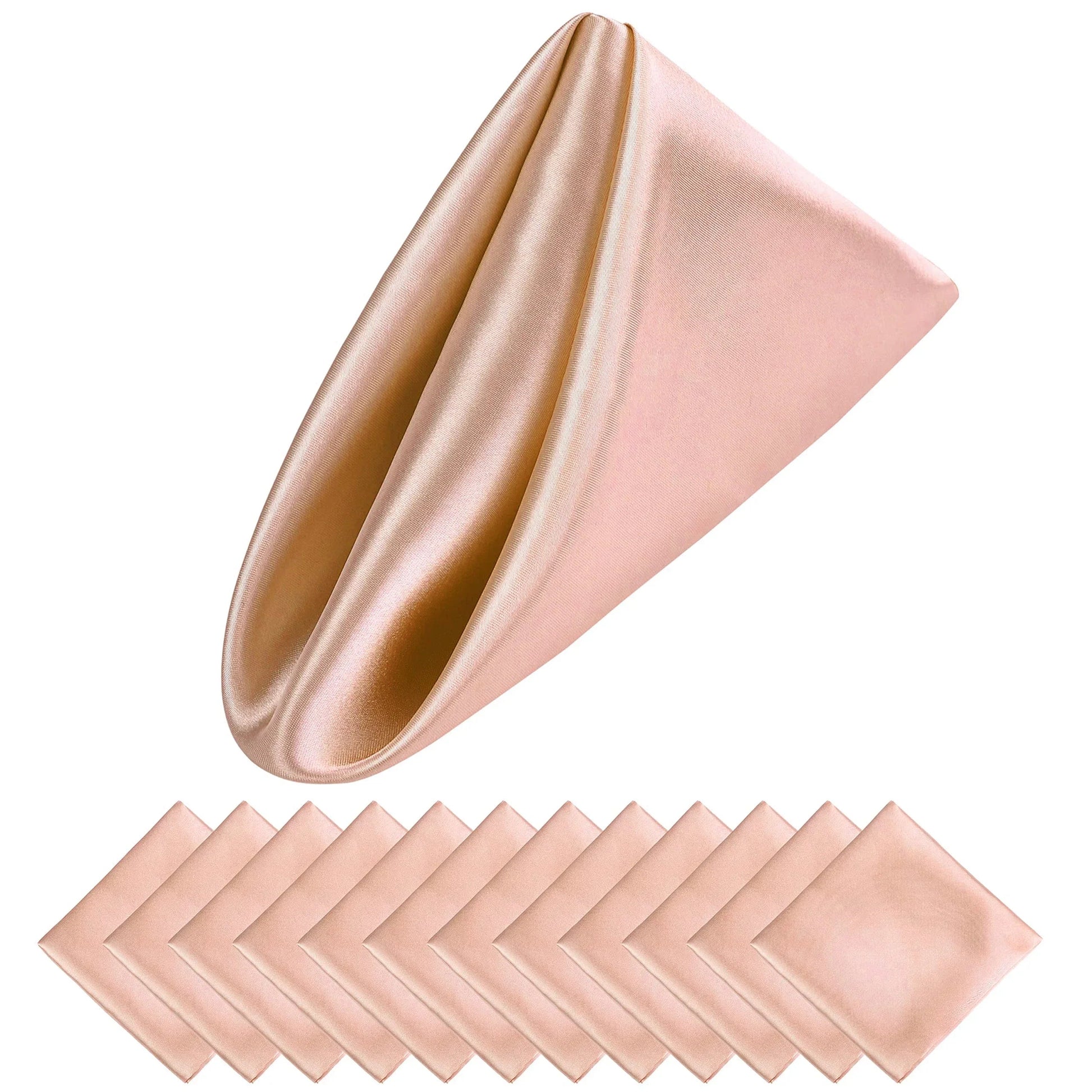 Luxusní saténové vánoční ubrousky 30x30 cm - sada 12 kusů pro elegantní dekoraci stolu 15