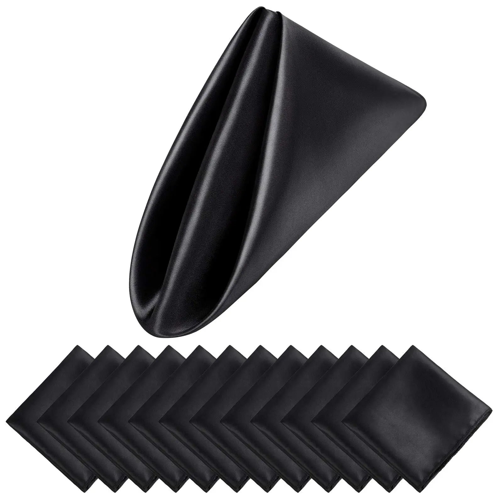 Luxusní saténové vánoční ubrousky 30x30 cm - sada 12 kusů pro elegantní dekoraci stolu 17