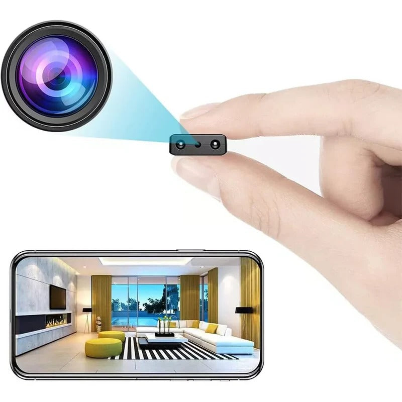 Mini kamera s nočním viděním a detekcí pohybu, kompaktní design, rozlišení 1080p HD 1