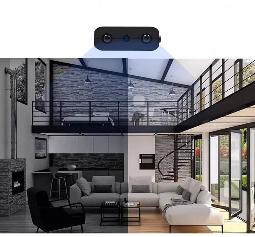 Mini kamera s nočním viděním a detekcí pohybu, kompaktní design, rozlišení 1080p HD 2