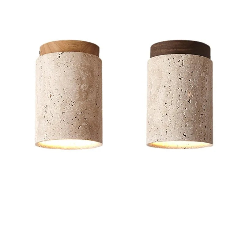 Moderní LED stropní svítidlo z přírodního travertinu, ideální pro elegantní osvětlení schodišť a 6