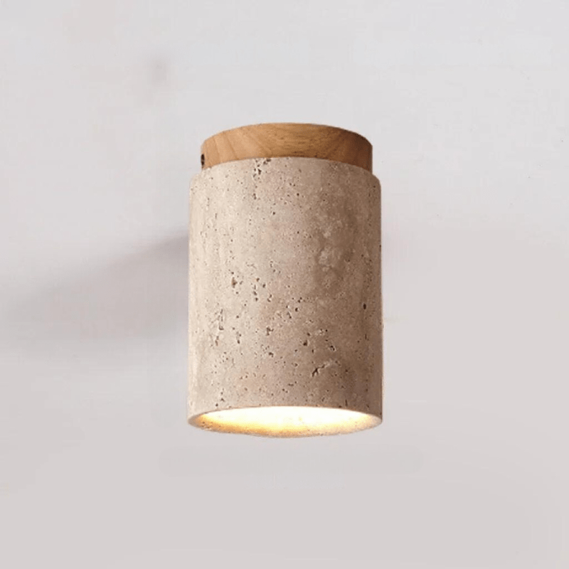 Moderní LED stropní svítidlo z přírodního travertinu, ideální pro elegantní osvětlení schodišť a 8