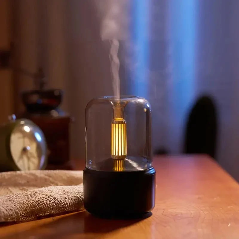 Moderní LED difuzér s plamenem a oleji 0
