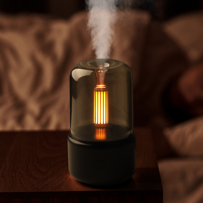 Moderní LED difuzér s plamenem a oleji 1