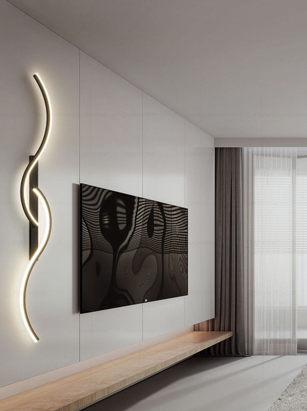 Moderní LED nástěnná lampa – umělecká kombinace forem 10