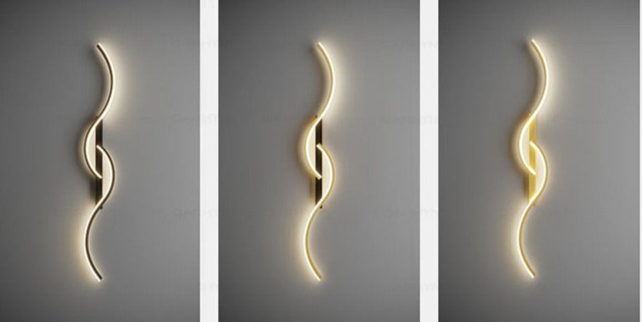 Moderní LED nástěnná lampa – umělecká kombinace forem 8