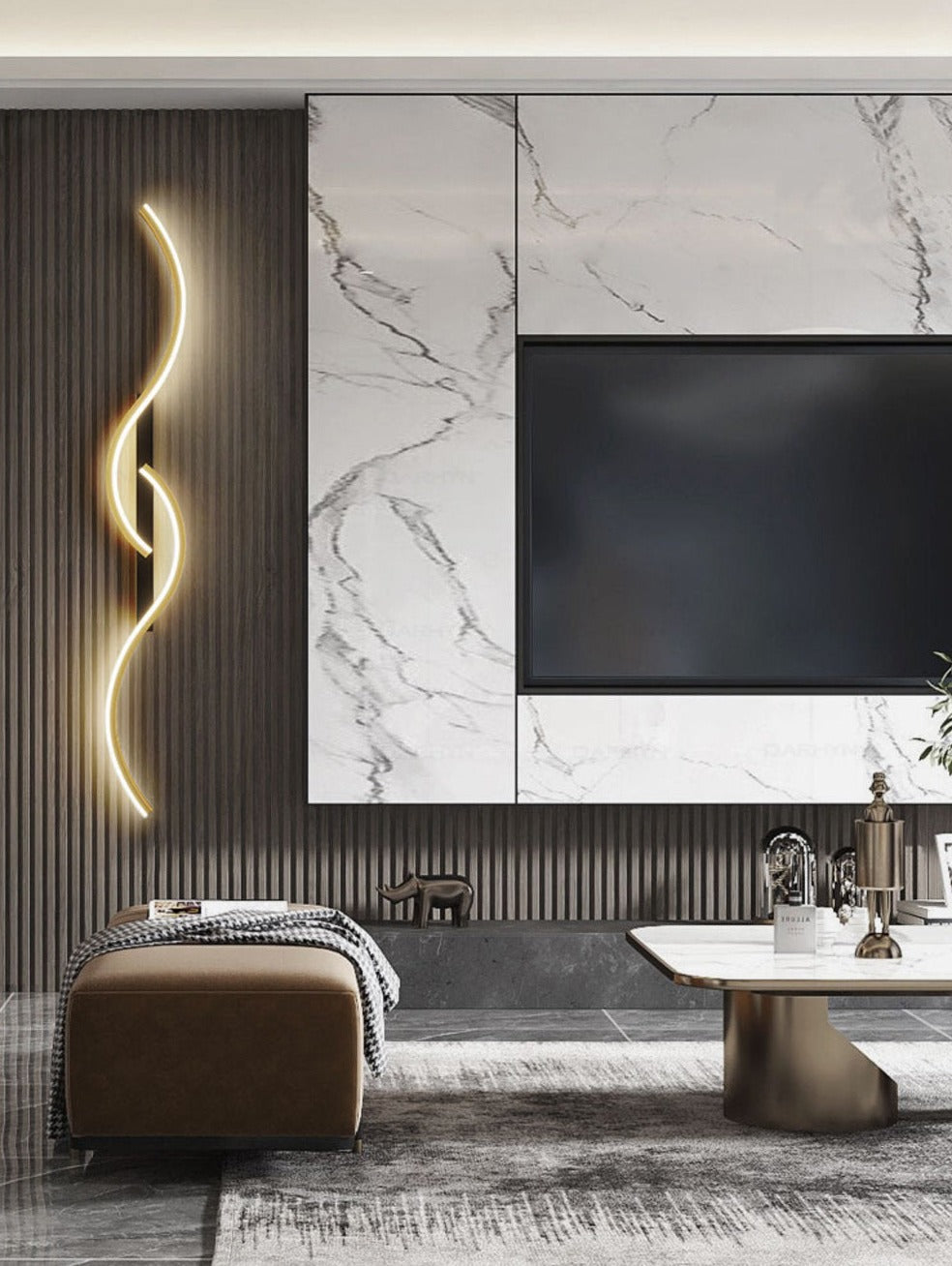 Moderní LED nástěnná lampa – umělecká kombinace forem 9