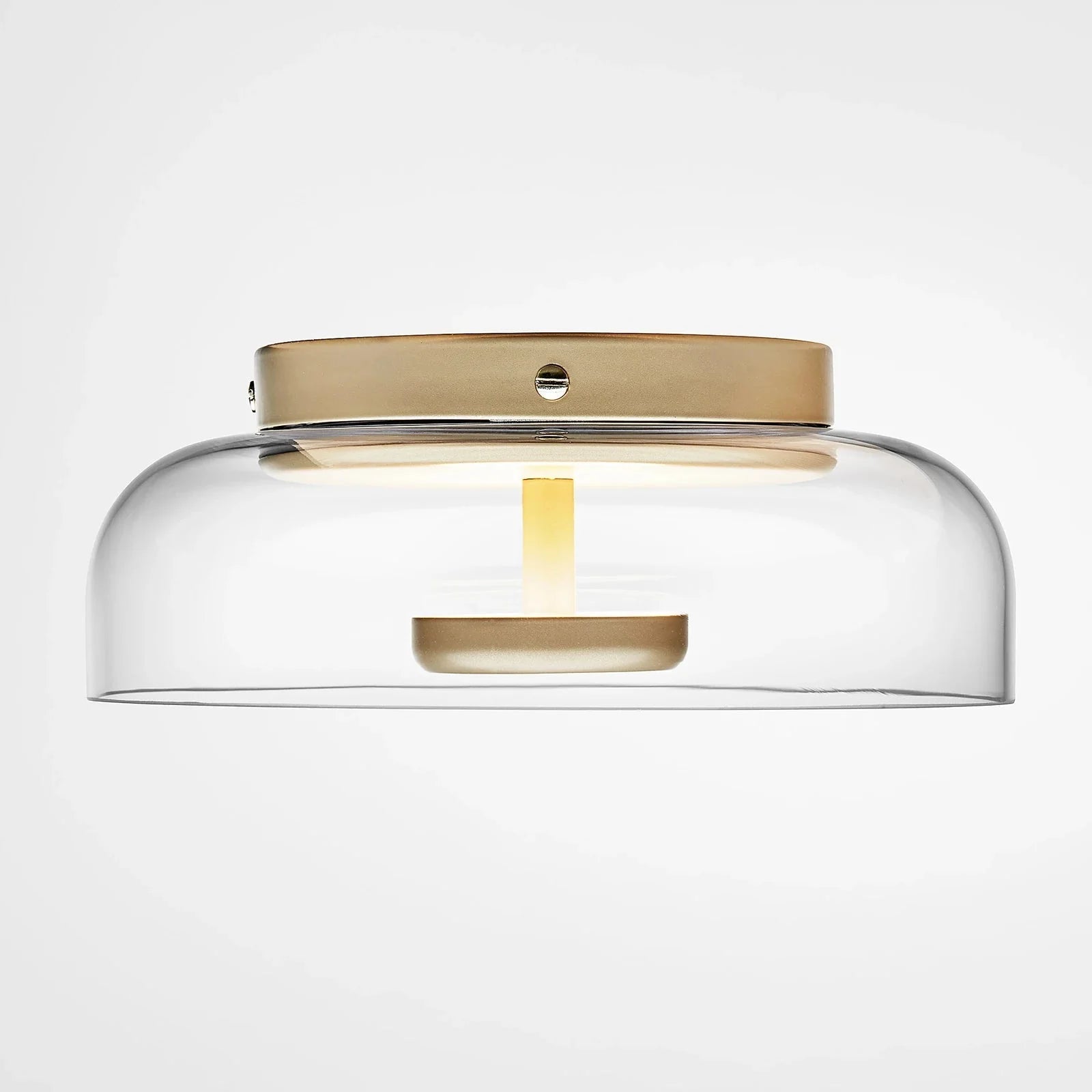 Moderní LED stropní svítidlo pro zapuštěnou montáž – skleněný design v kouřově šedé nebo jantarové barvě, teplé bílé světlo pro haly a vstupy 2