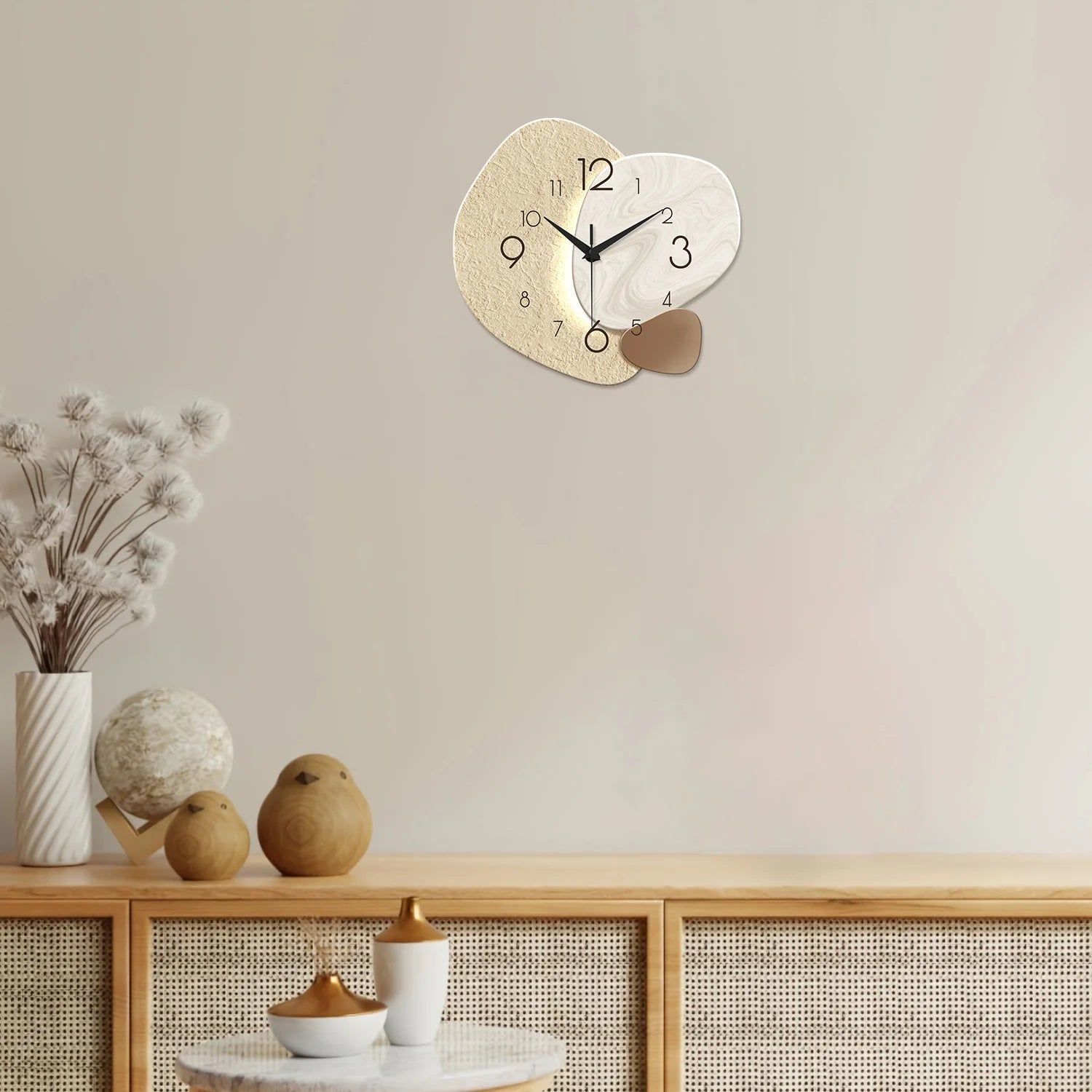 Moderní nástěnné hodiny s tichým quartz mechanismem, minimalistický design ideální do obývacího pokoje 3