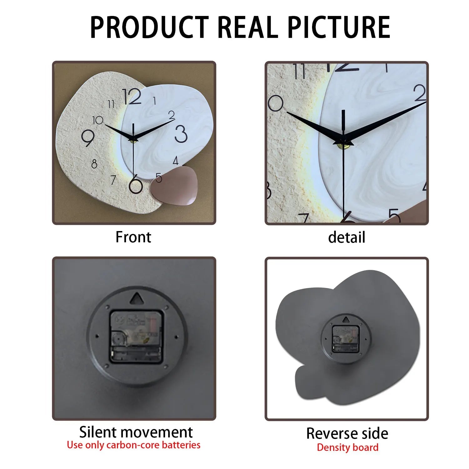 Moderní nástěnné hodiny s tichým quartz mechanismem, minimalistický design ideální do obývacího pokoje 5