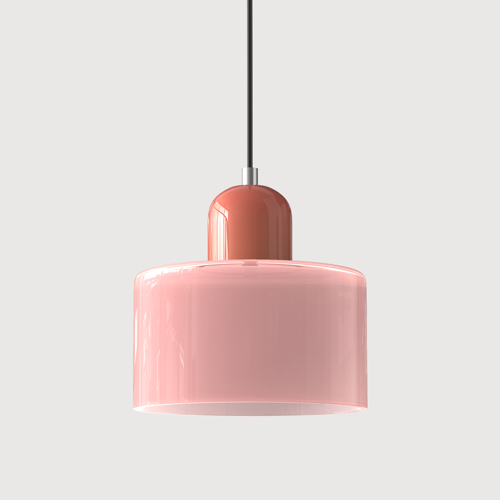 Moderní lampa s barevným sklem a geometrickým tvarem 0