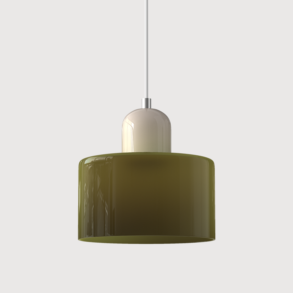 Moderní lampa s barevným sklem a geometrickým tvarem 11