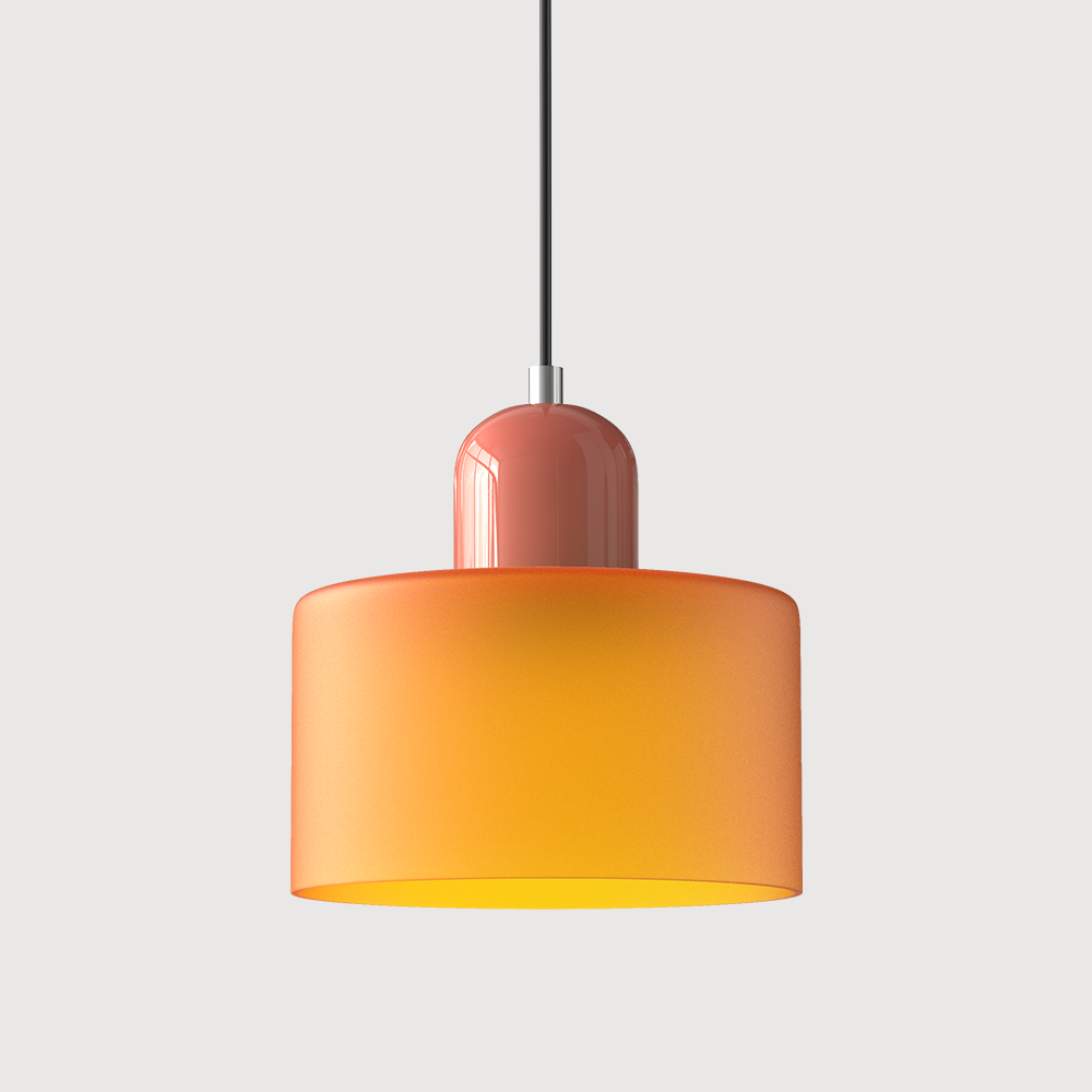 Moderní lampa s barevným sklem a geometrickým tvarem 12