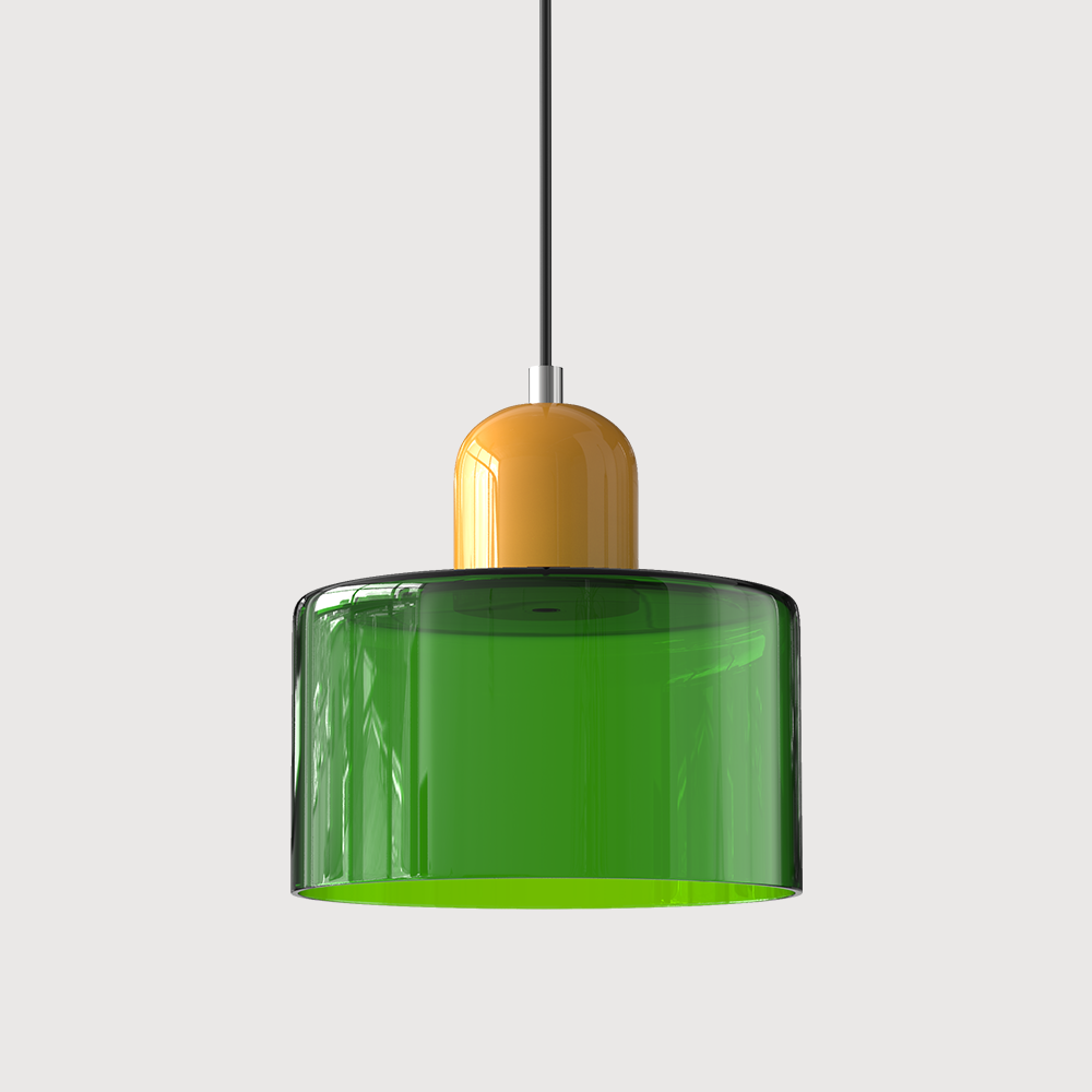 Moderní lampa s barevným sklem a geometrickým tvarem 13